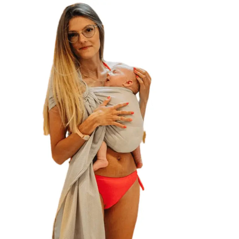 Water Mesh Ring Sling Grey by LennyLamb - Ring SlingLittle Zen OneWater Mesh Ring Sling Grey by LennyLamb