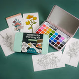 Wildflower Meadow watercolor painting kit Cate Paper Co. at Little Zen One