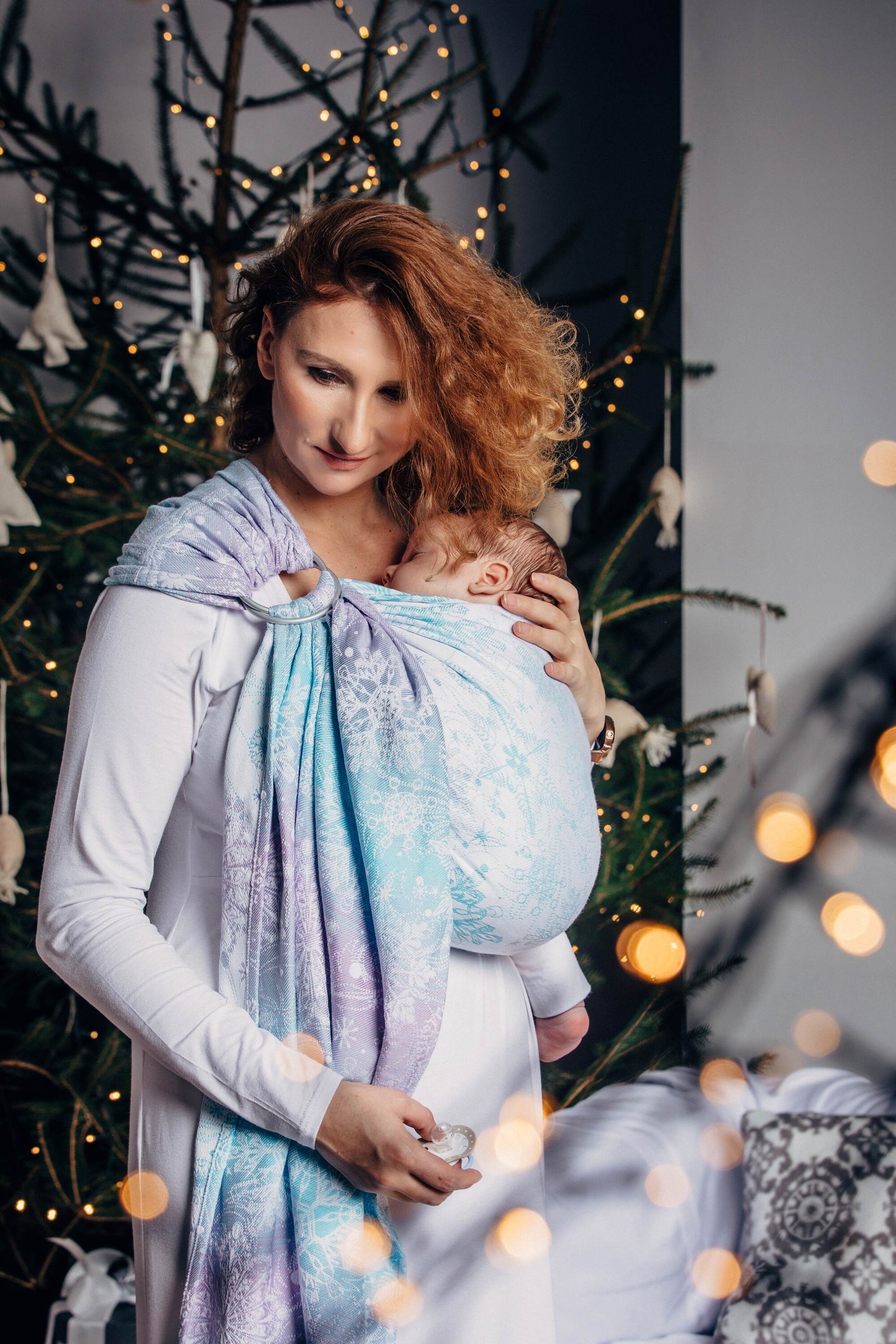 Glittering Snow Queen Ring Sling by LennyLamb LennyLamb at Little Zen One