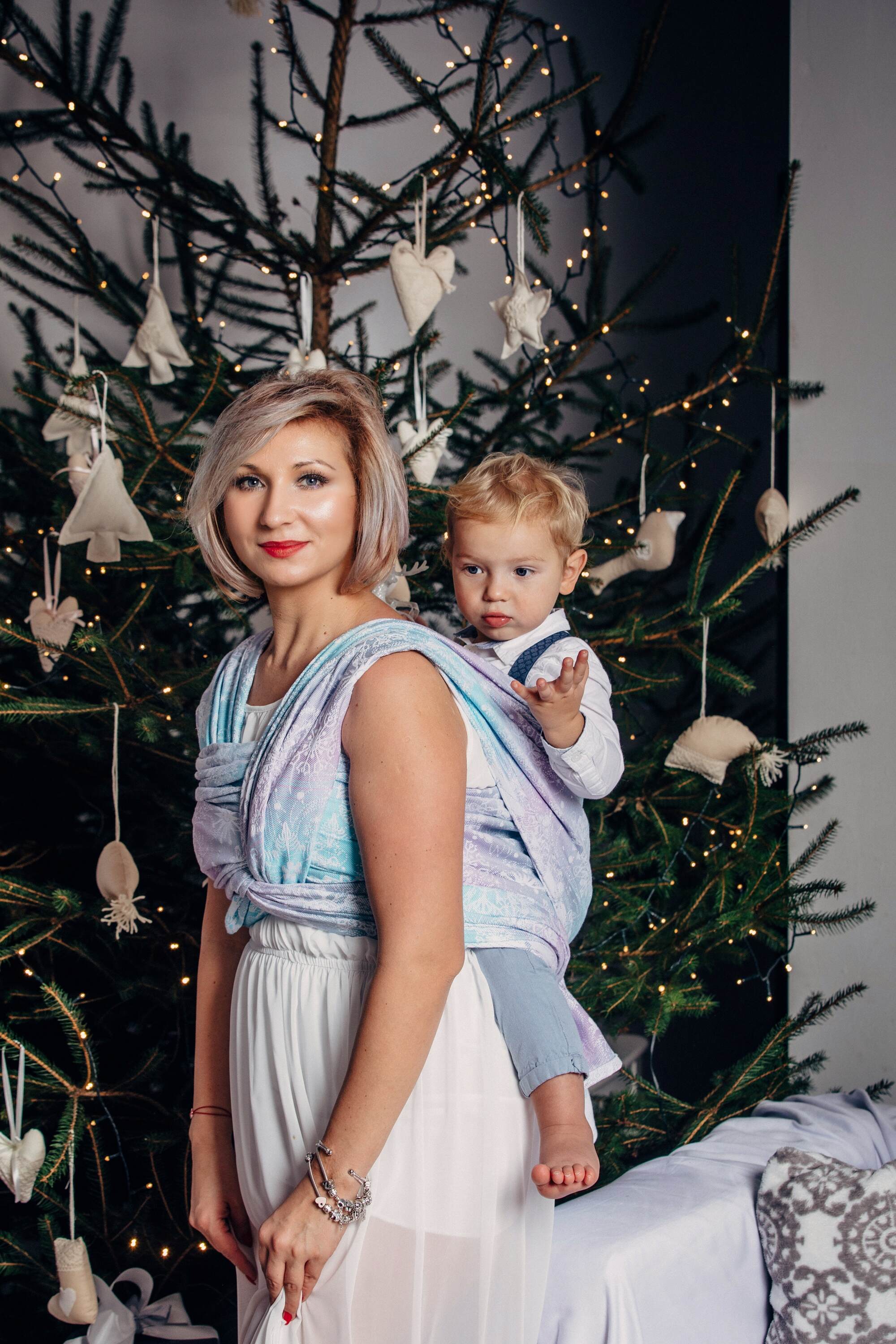 Glittering Snow Queen Woven Wrap by LennyLamb LennyLamb at Little Zen One