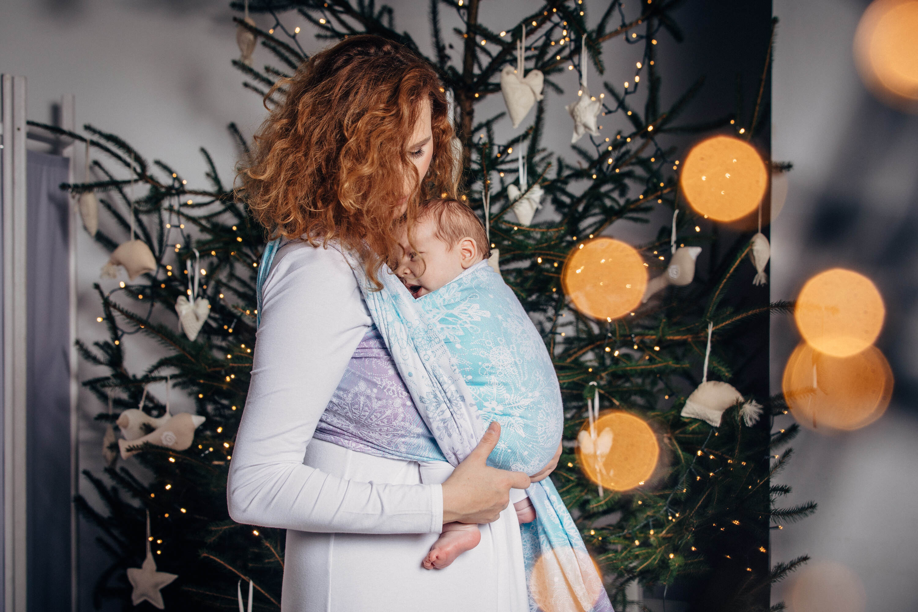 Glittering Snow Queen Woven Wrap by LennyLamb LennyLamb at Little Zen One