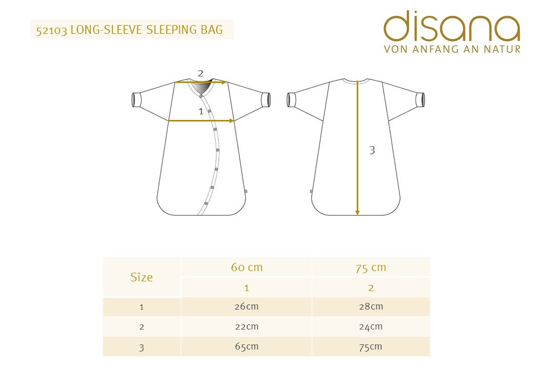 Disana Sizing Long Sleeve Sleeping Bag