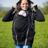 Angel Wings Babywearing Hoodie Black Angel Wings at Little Zen One