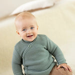 Disana Baby Jacket Merino Wool Knit - Jade Disana