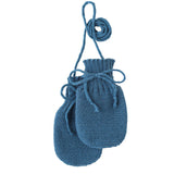 Disana Baby Mittens Organic Wool Knit - Dusty Blue Disana at Little Zen One