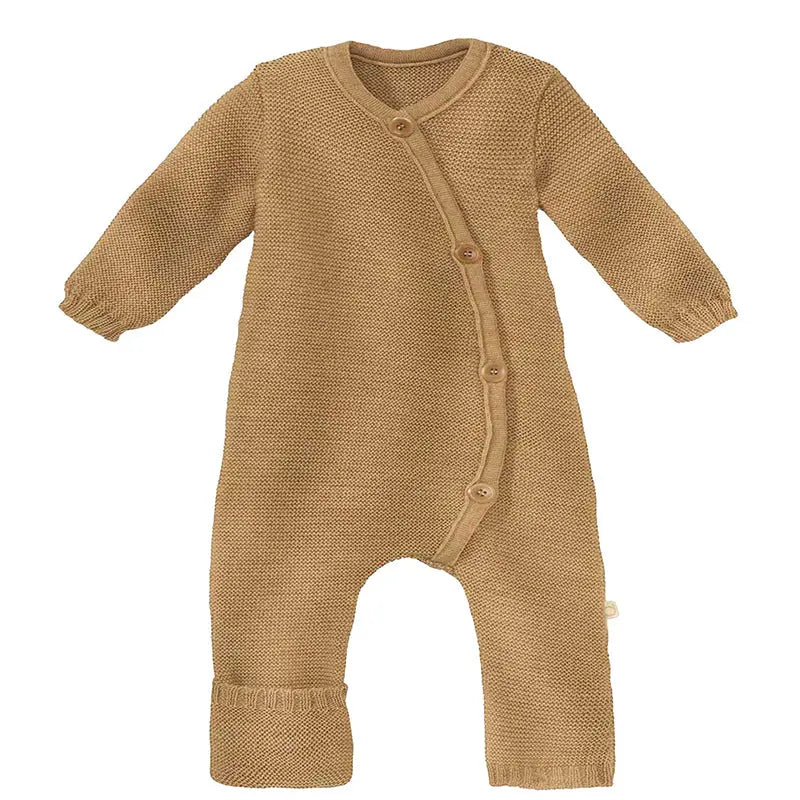 Disana Baby Overall Merino Wool Knit - Caramel Disana