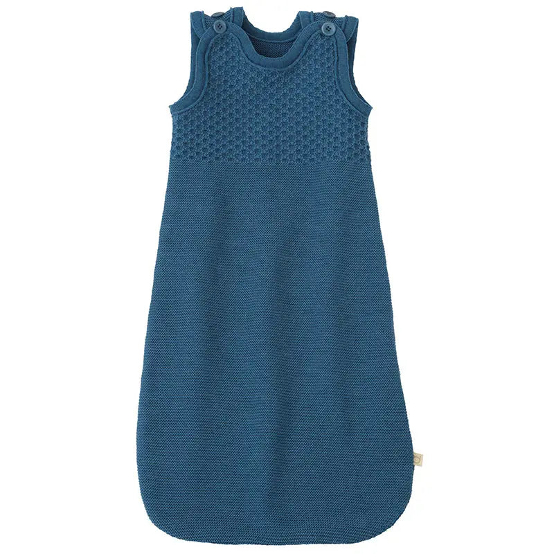 Disana Baby Sleeping Bag Merino Wool Knit - Dusty Blue Disana