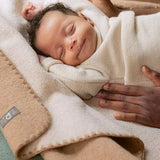 Disana Doubleface Baby Blanket Merino Wool Knit - Caramel Natural Disana