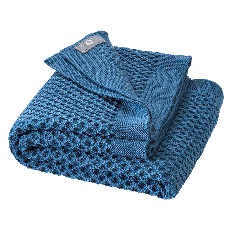 Disana Honeycomb Blanket - Dusty Blue Disana at Little Zen One