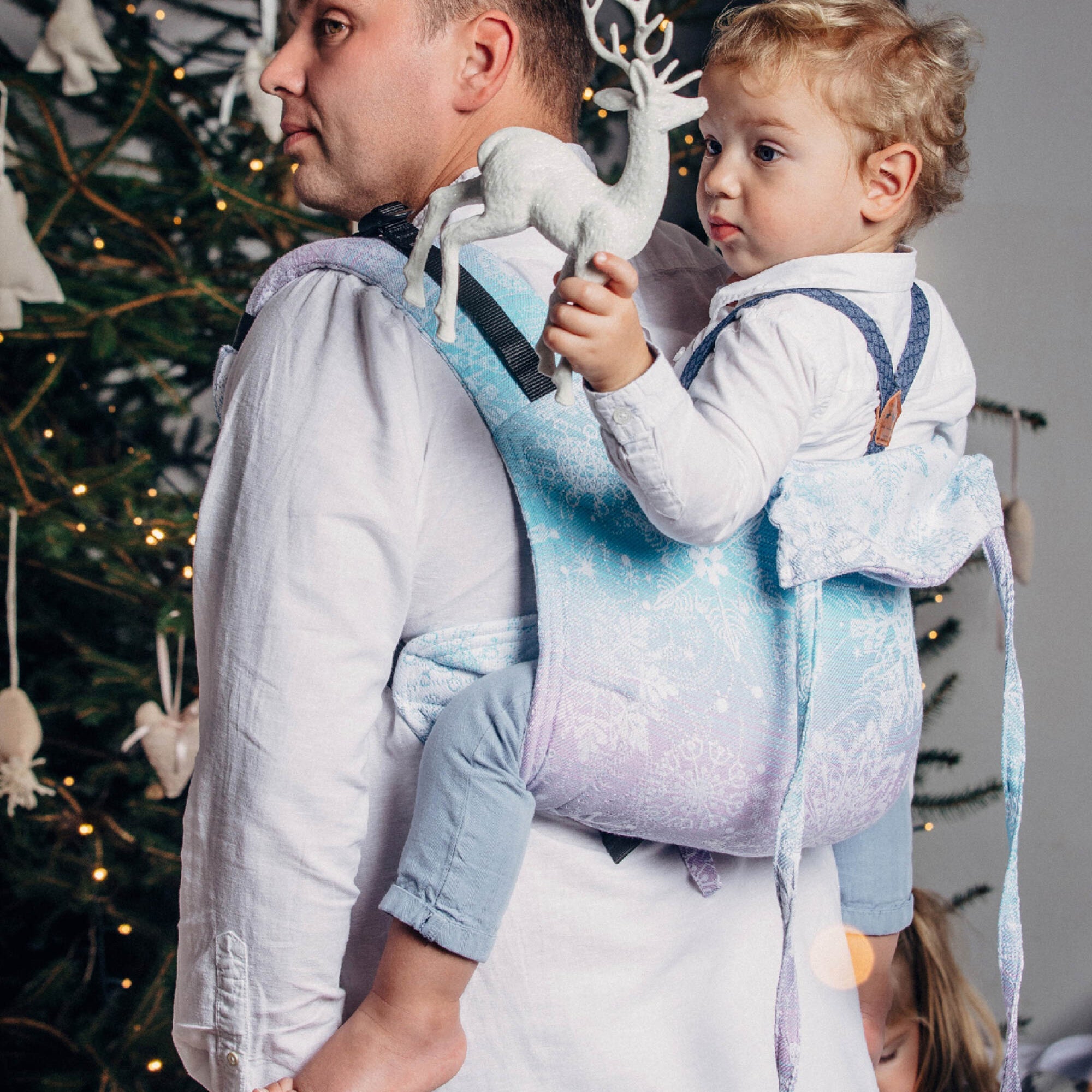 Glittering Snow Queen Toddler Onbuhimo PRO by LennyLamb LennyLamb at Little Zen One