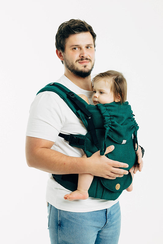 LennyLamb Emerald Buckle Baby Carrier | Cotton – Little Zen One