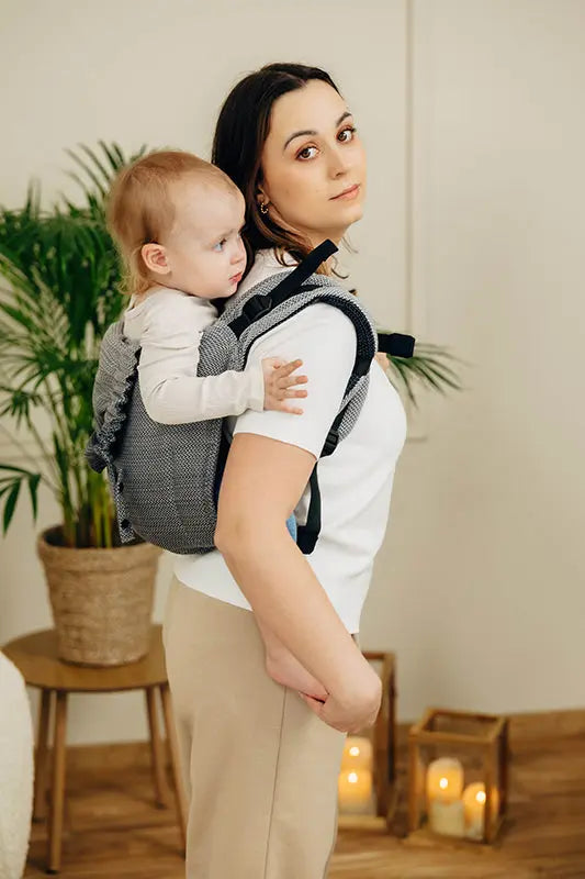 Herringbone Ombre Grey Toddler Onbuhimo PRO by LennyLamb LennyLamb