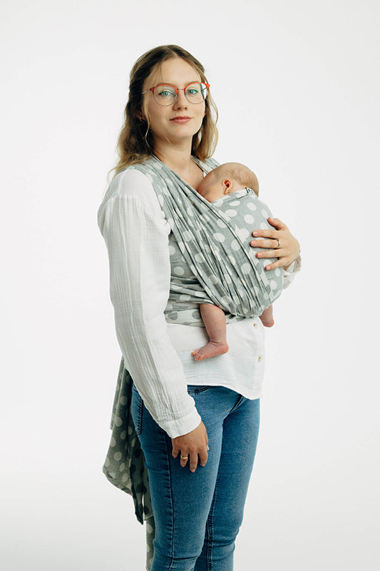Polka Dots Plop Woven Wrap by LennyLamb LennyLamb at Little Zen One