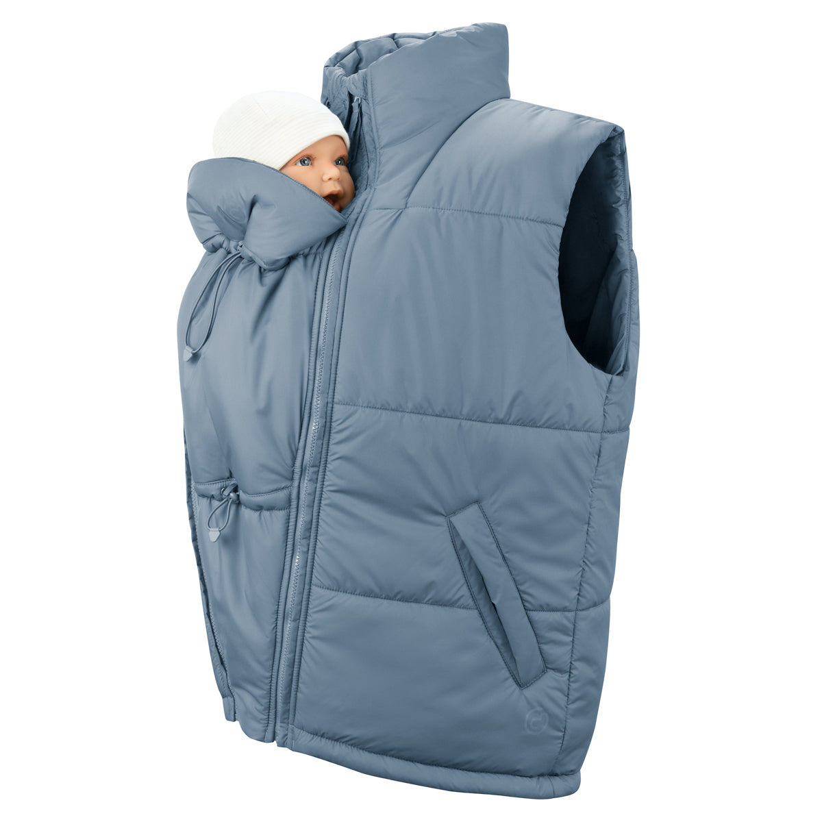 Mamalila Stockholm Steel Blue Unisex Babywearing Vest Mamalila at Little Zen One