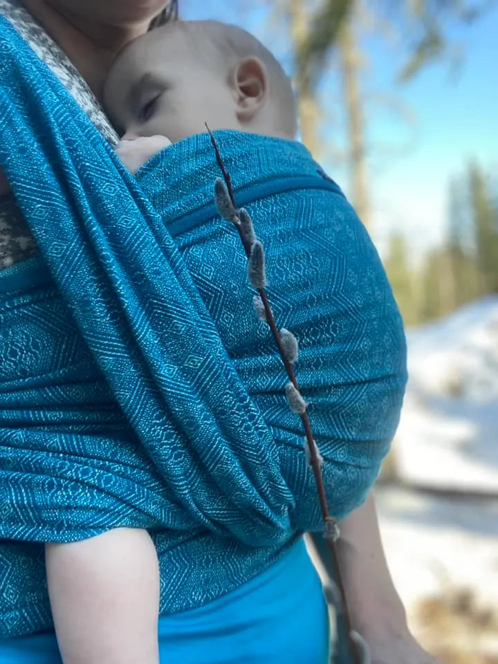 Mystic Petrol 1975 Woven Wrap by Didymos Didymos at Little Zen One