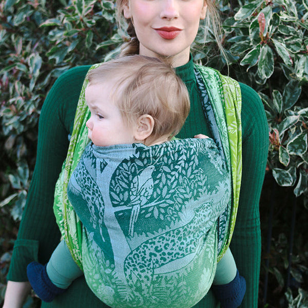 Jungle Through the Glade Woven Wrap by Oscha Oscha at Little Zen One
