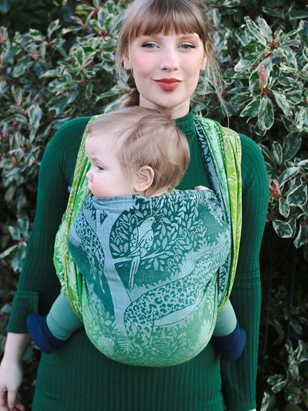 Jungle Through the Glade Woven Wrap by Oscha Oscha at Little Zen One