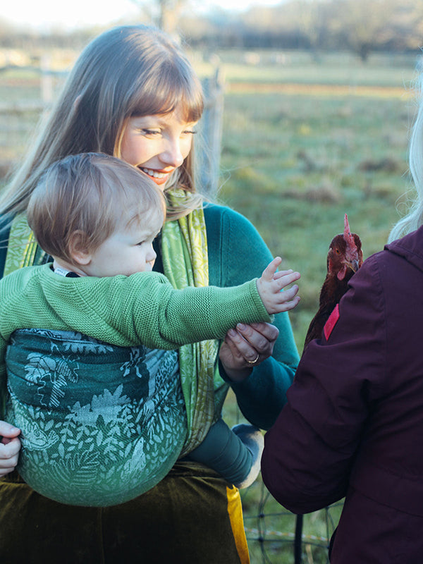 Jungle Through the Glade Woven Wrap by Oscha Oscha at Little Zen One