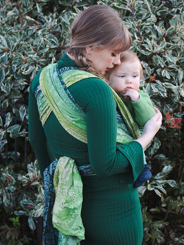 Jungle Through the Glade Woven Wrap by Oscha Oscha at Little Zen One