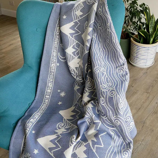 Misty Mountains Hîth Cashwool Throw by Oscha Oscha