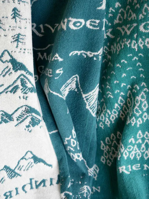 Realm of Middle-earth Moonlit Brushed Cotton Throw by Oscha Oscha