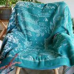 Realm of Middle-earth Moonlit Brushed Cotton Throw by Oscha Oscha