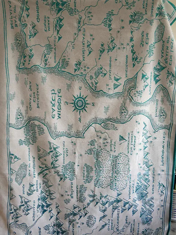 Realm of Middle-earth Moonlit Brushed Cotton Throw by Oscha Oscha