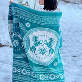 Rohan Entwash Brushed Cotton Throw by Oscha Oscha