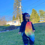 Bear Romper Rainbow Lotus by LennyLamb LennyLamb at Little Zen One