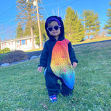 Bear Romper Rainbow Lotus by LennyLamb LennyLamb at Little Zen One