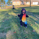 Bear Romper Rainbow Lotus by LennyLamb LennyLamb at Little Zen One