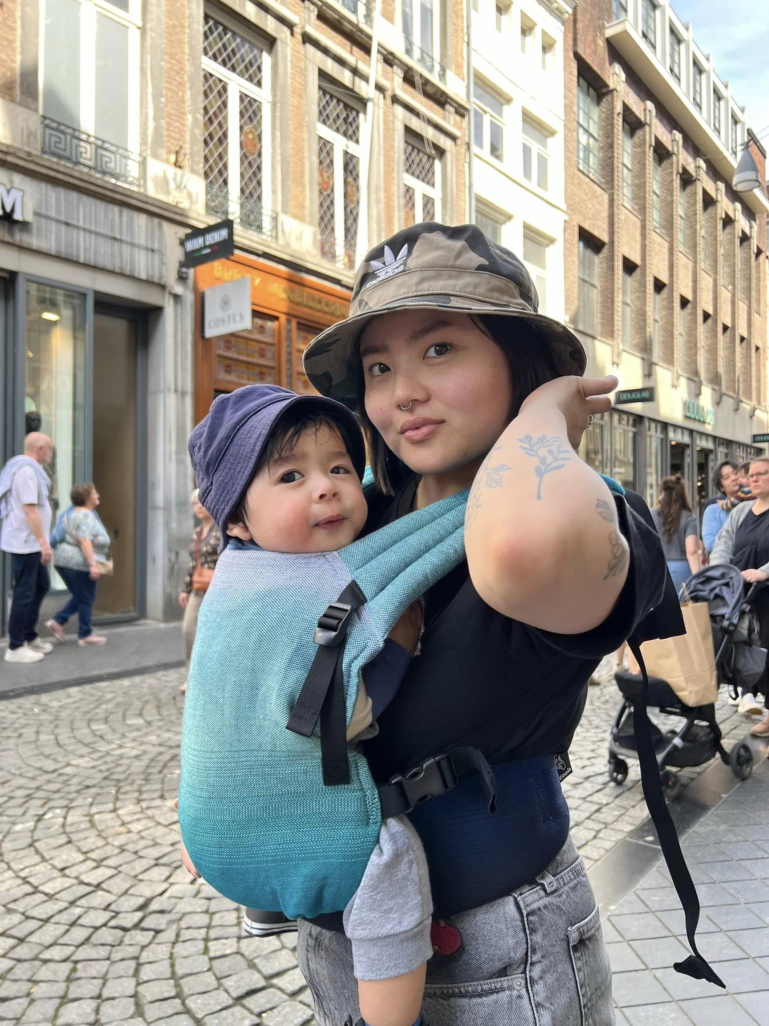 Ombre Green LennyLight Baby Carrier by LennyLamb LennyLamb at Little Zen One