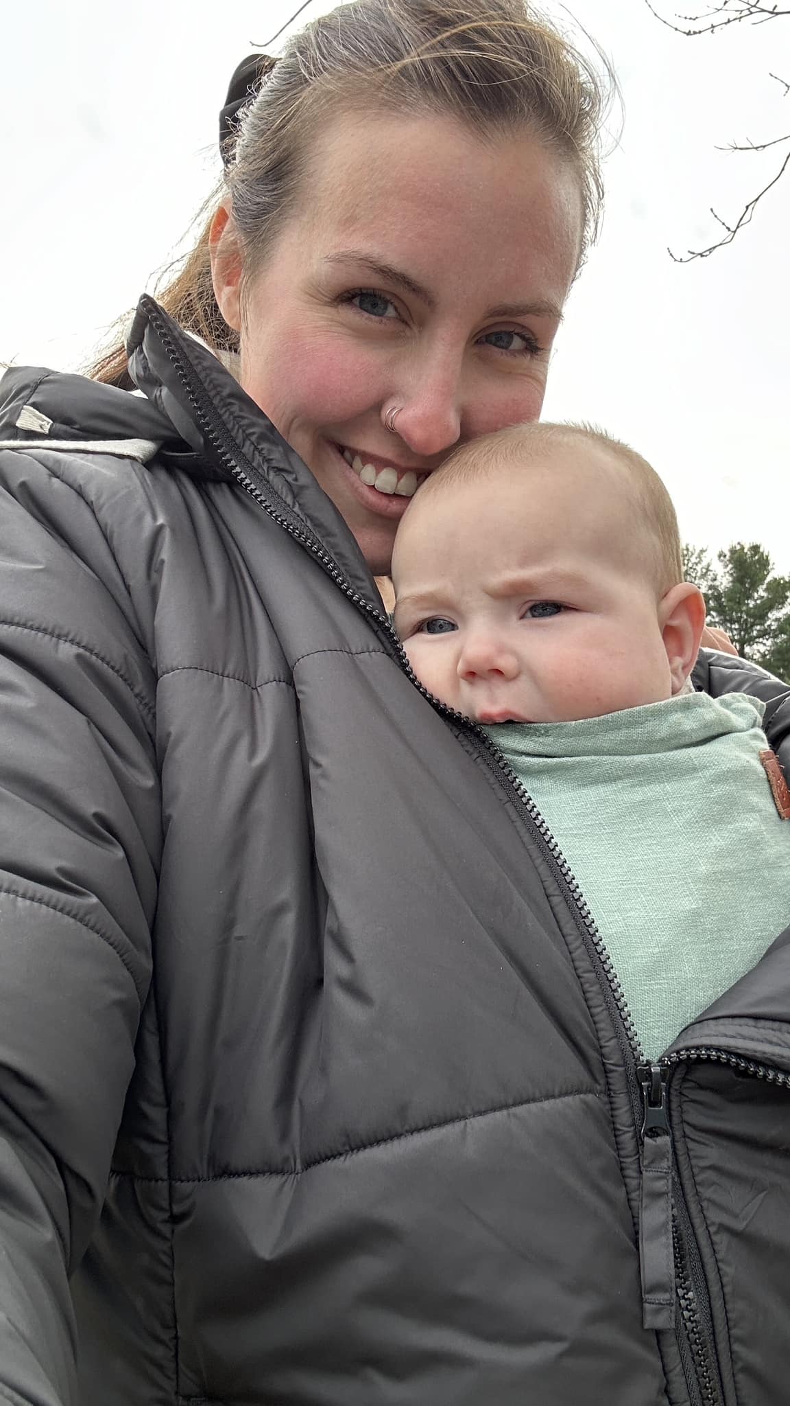 Mamalila Copenhagen Black Winter Maternity and Babywearing Coat Mamalila at Little Zen One