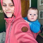 Angel Wings Babywearing Hoodie Coral Pink Angel Wings at Little Zen One