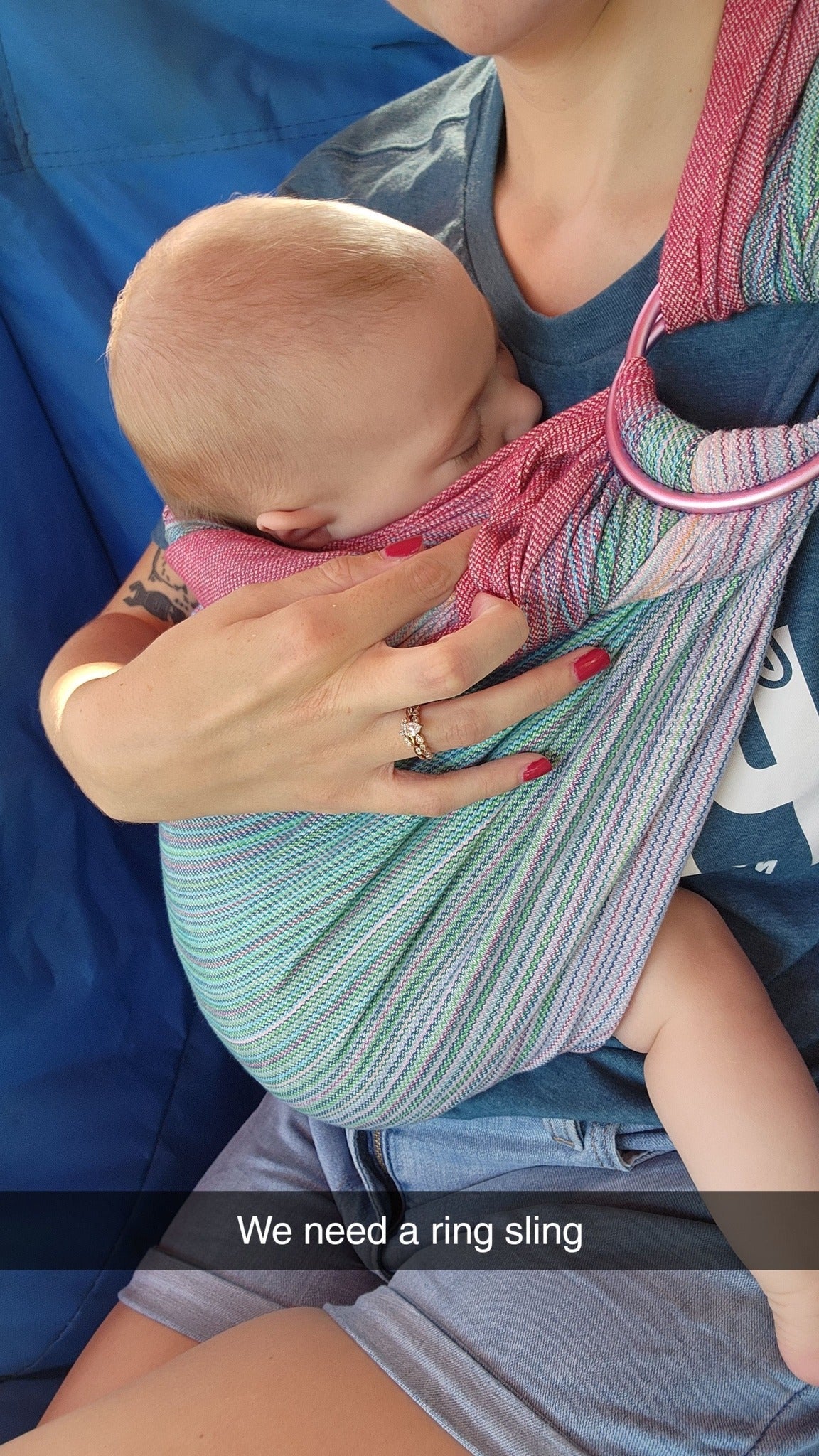 Candy Clouds Ring Sling by Girasol Girasol at Little Zen One