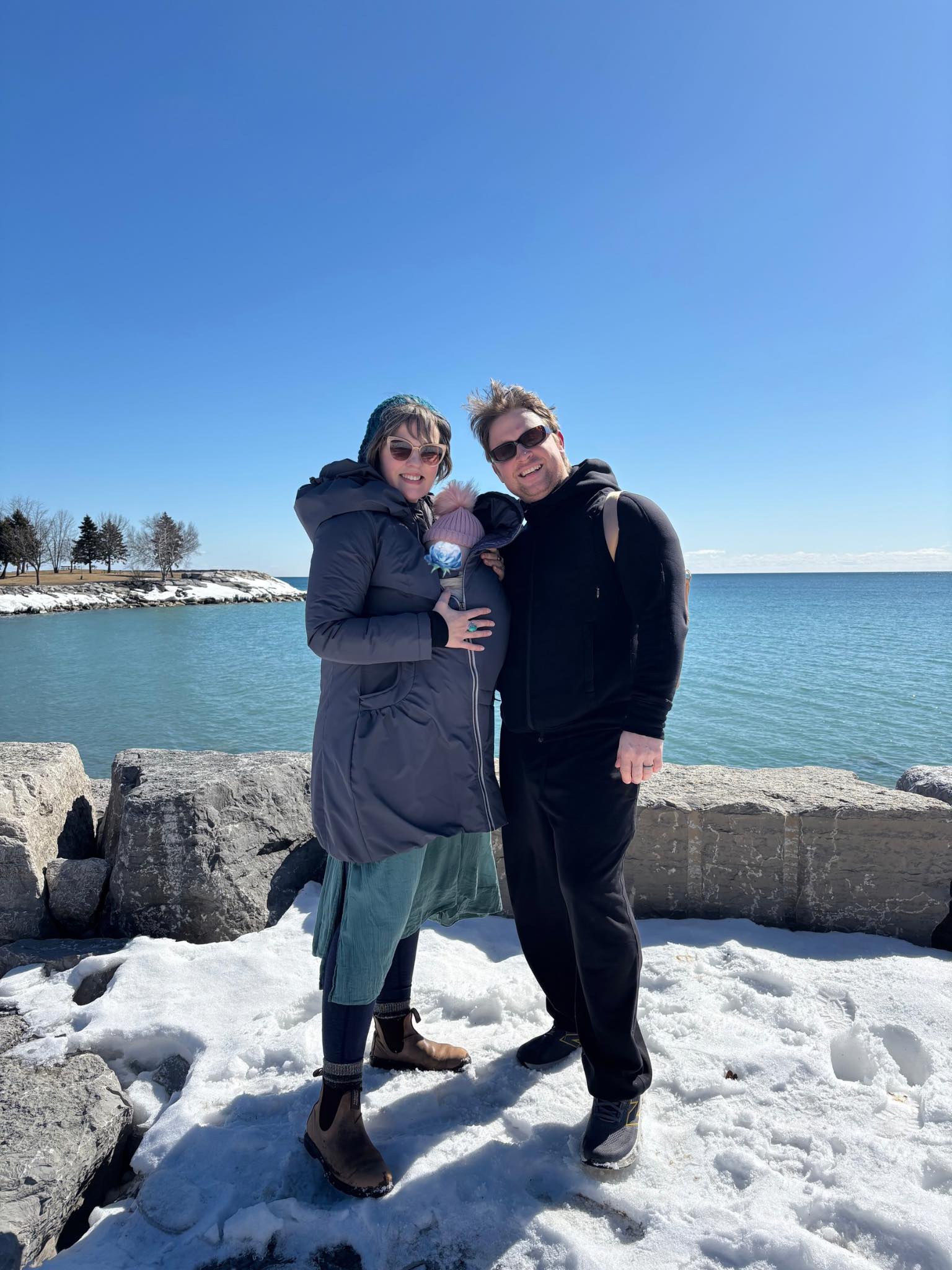 Angel Wings Babywearing Winter Coat Grey Angel Wings at Little Zen One