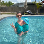 Mermaid Teal Water Ring Sling by Beachfront Baby Beachfront Baby at Little Zen One