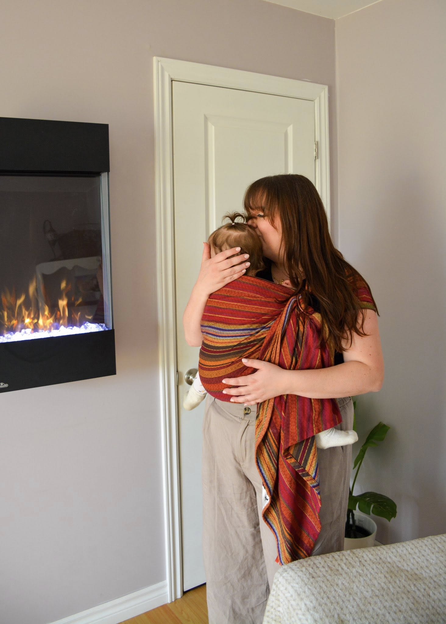 Tierra red Ring Sling by Girasol Girasol at Little Zen One