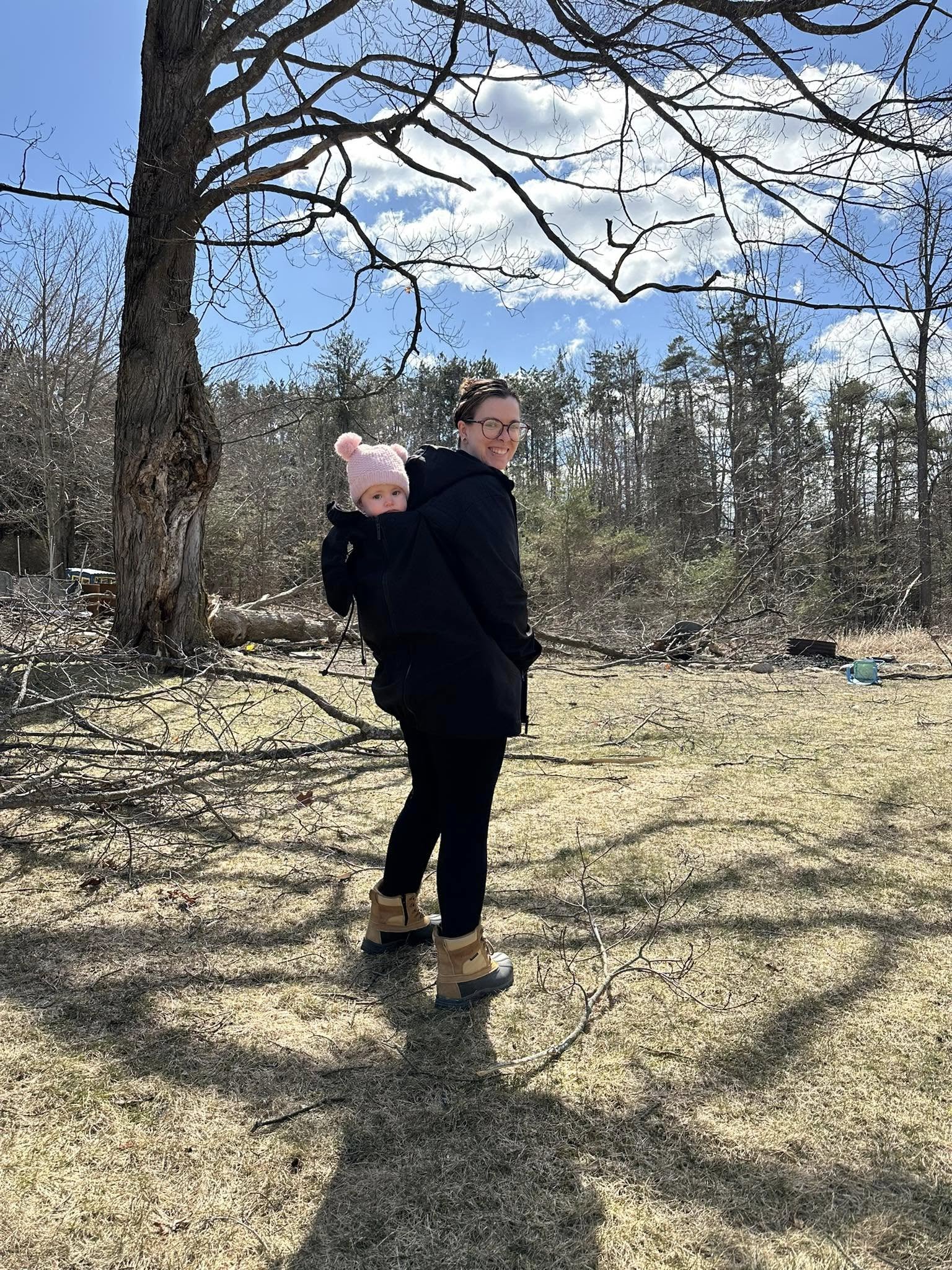 Angel Wings Babywearing Softshell Jacket Black Angel Wings at Little Zen One