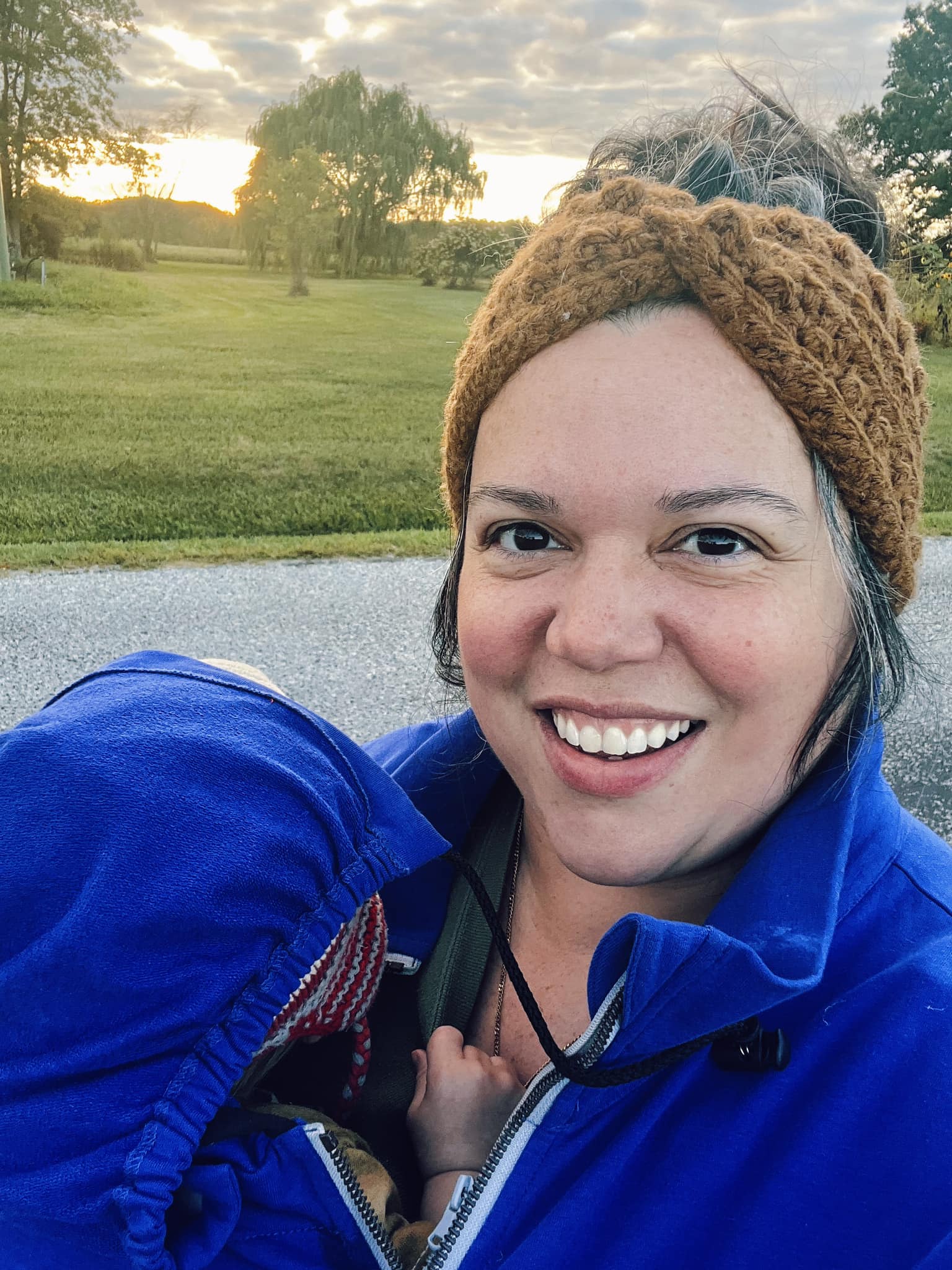 Angel Wings Babywearing Sweatshirt Cobalt Blue Angel Wings at Little Zen One