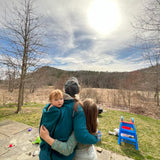 Angel Wings Babywearing Sweatshirt Teal Angel Wings at Little Zen One