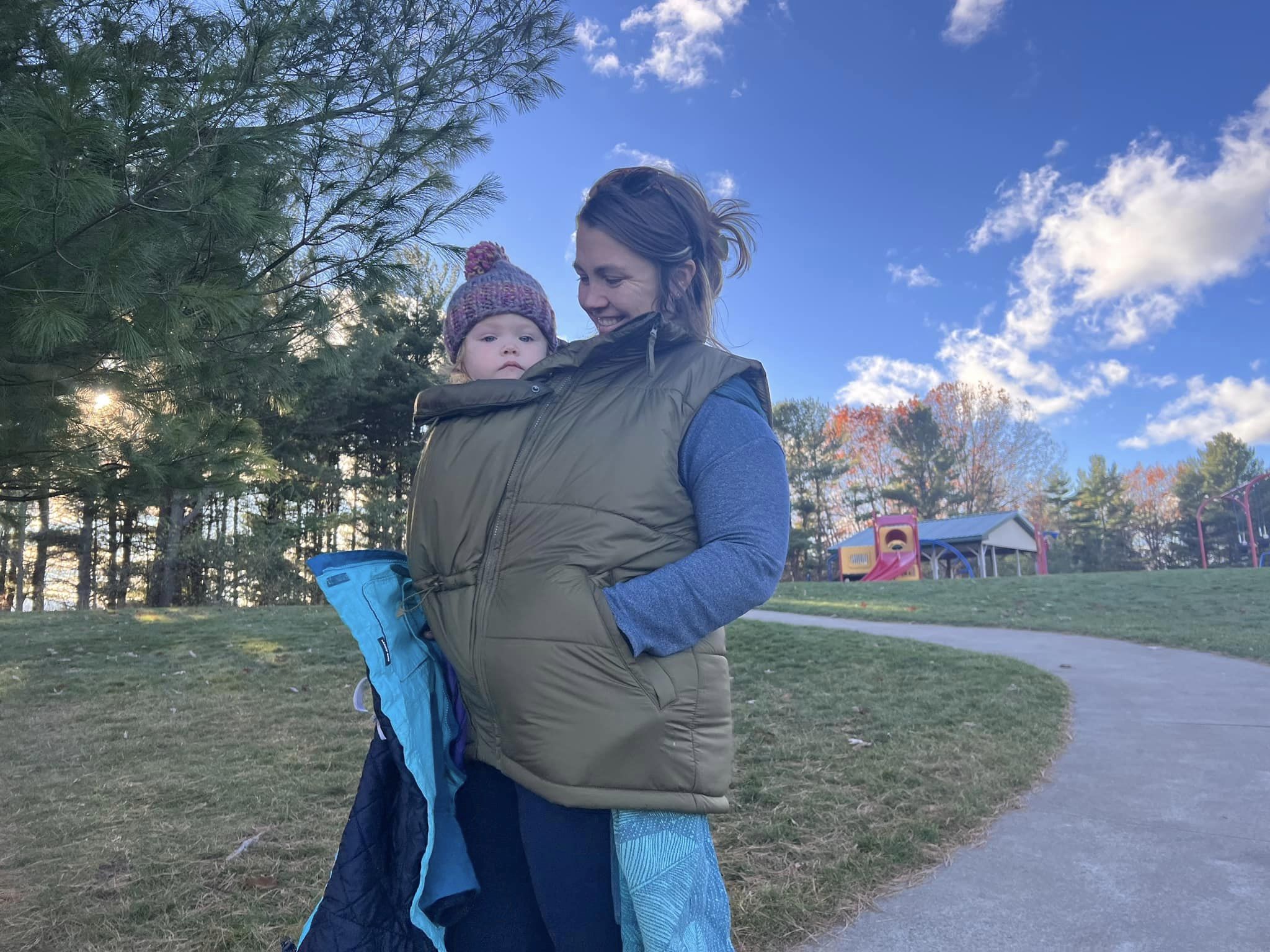 Mamalila Stockholm Khaki Unisex Babywearing Vest Mamalila at Little Zen One