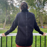 Mamalila Basel Black Fleece Maternity and Babywearing Jacket Mamalila at Little Zen One