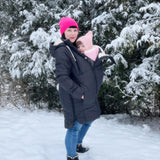 Mamalila Copenhagen Black Winter Maternity and Babywearing Coat Mamalila at Little Zen One
