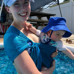 Caribbean Blue Water Ring Sling by Beachfront Baby Beachfront Baby at Little Zen One