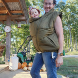 Mamalila Stockholm Khaki Unisex Babywearing Vest Mamalila at Little Zen One