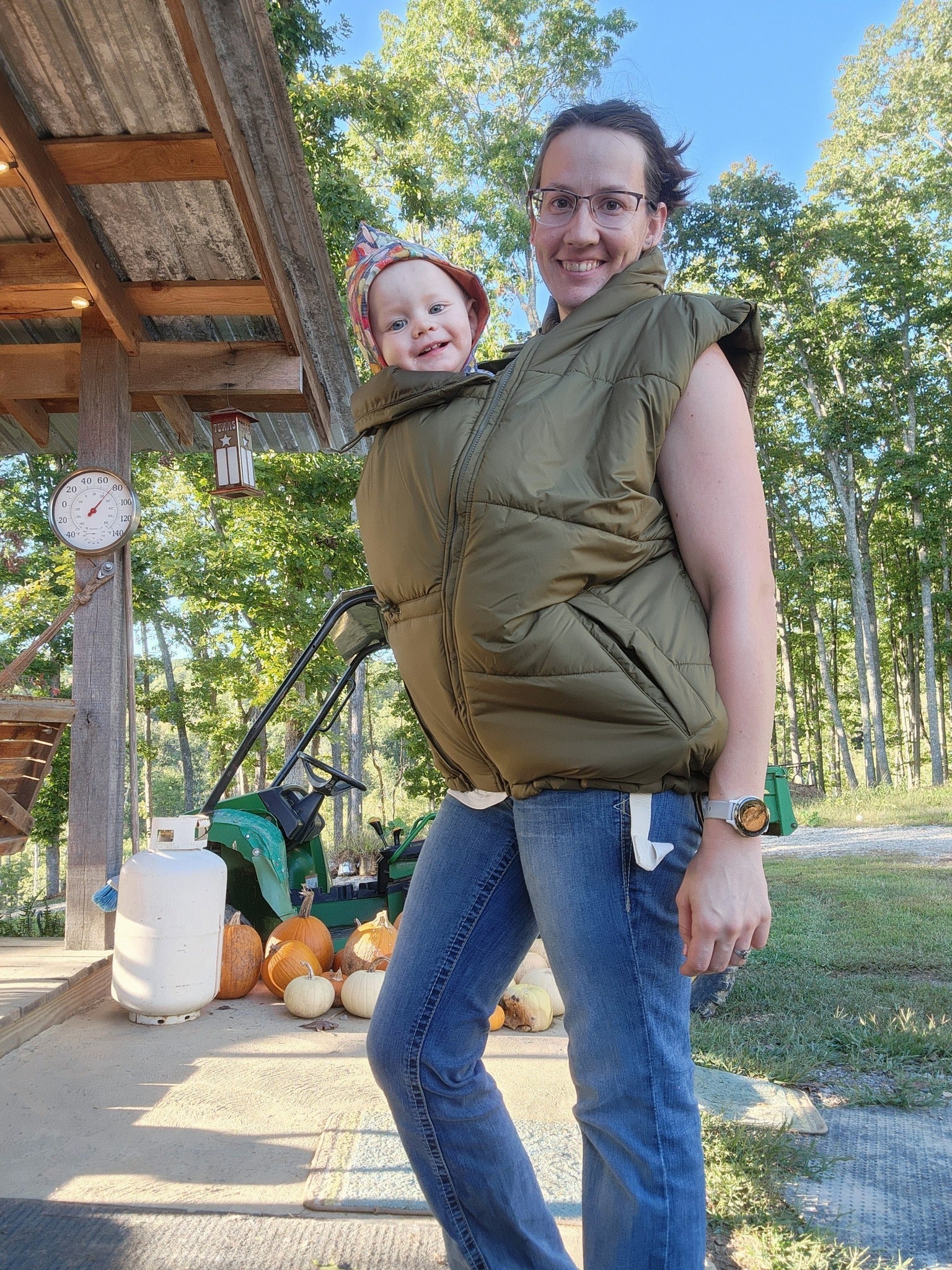 Mamalila Stockholm Khaki Unisex Babywearing Vest Mamalila at Little Zen One