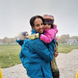 Angel Wings Teal Blue Babywearing Softshell Jacket Angel Wings at Little Zen One