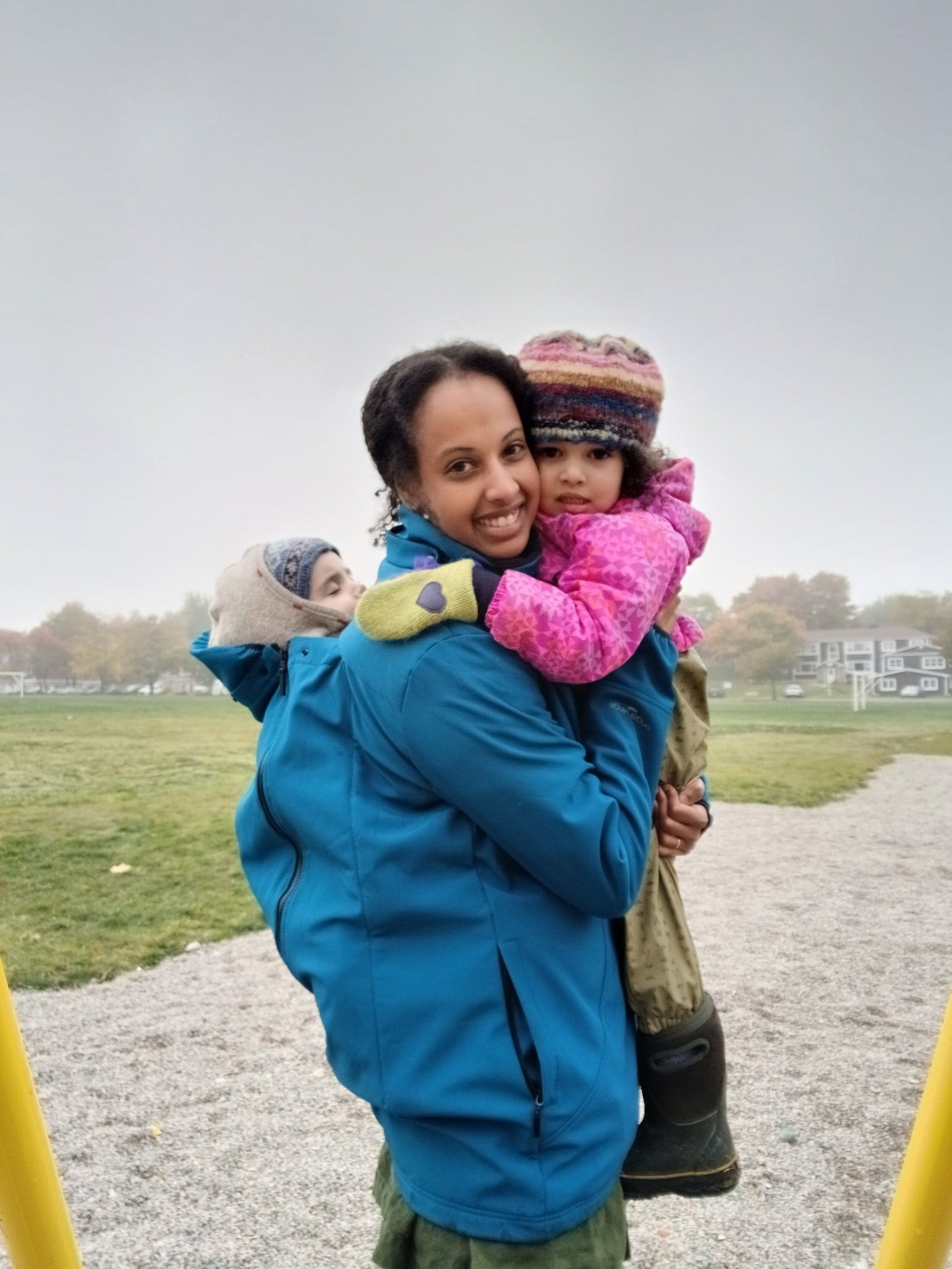 Angel Wings Teal Blue Babywearing Softshell Jacket Angel Wings at Little Zen One