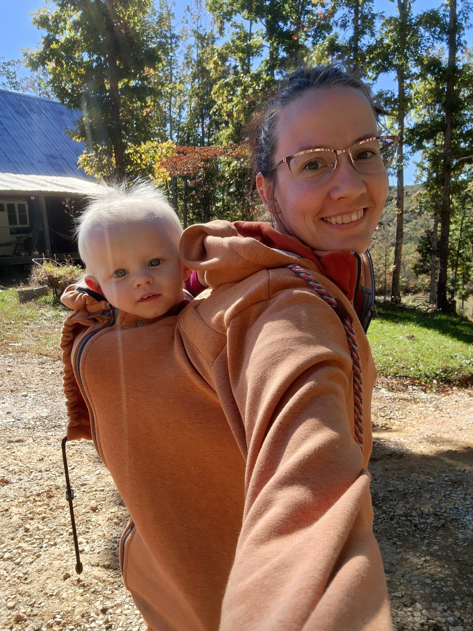 Angel Wings Babywearing Hoodie Cinnamon Angel Wings at Little Zen One